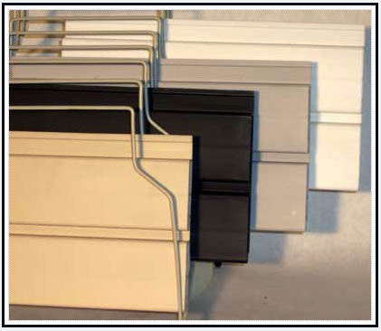 Plastic Slatwall Panel Colors